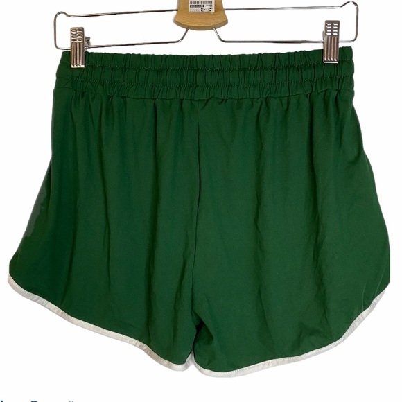 Always Green White Stripe High Waist Rise Athletic Running Shorts Medium M - Picture 2 of 8